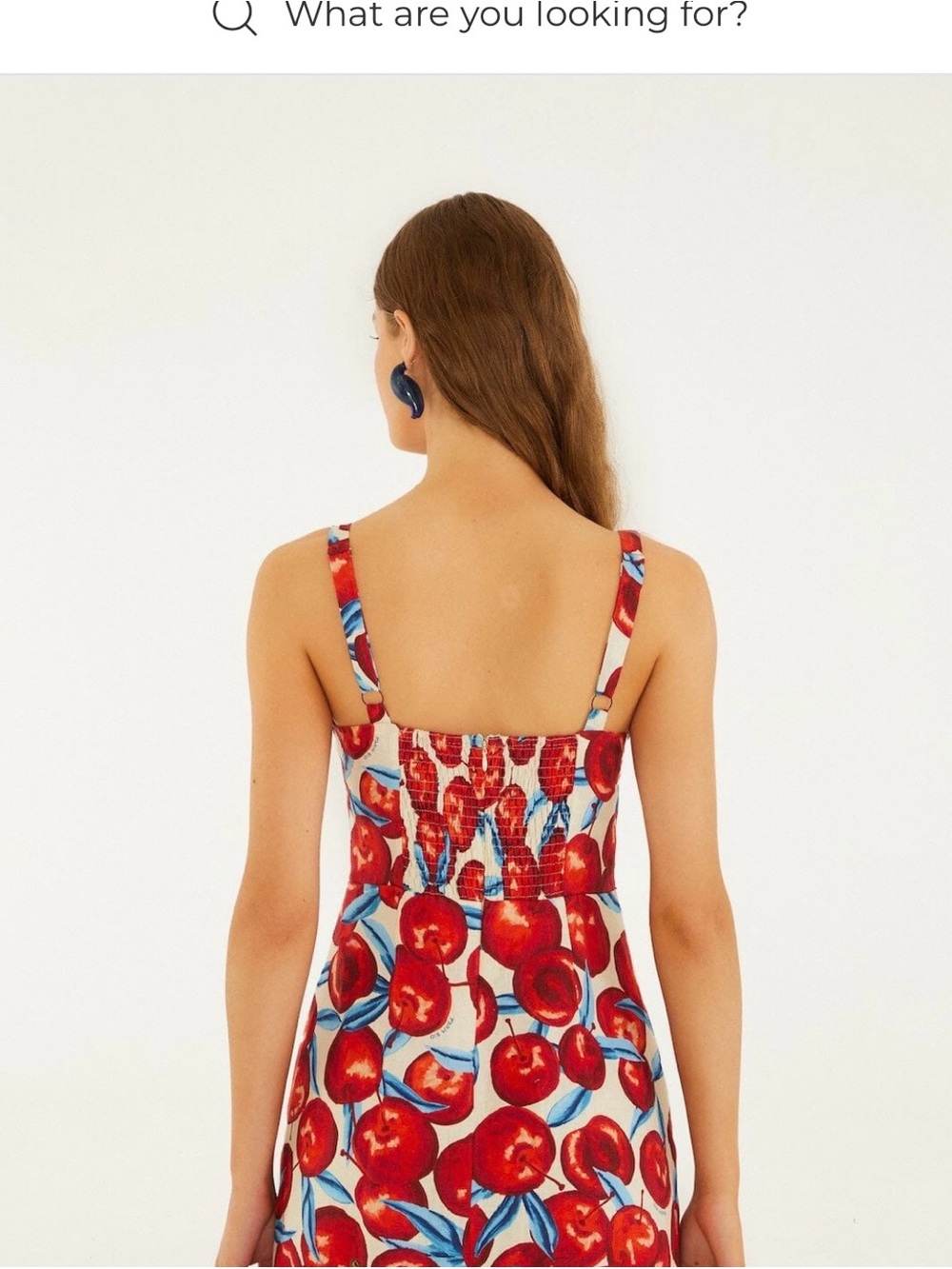 FARM Rio Red Cherry-Print Square Neck Mini Dress this is a brand new dress!! - Picture 2 of 3